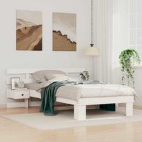 Lovos rėmas Balta 80 x 200 cm Kietos pušies mediena