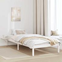 Lovos rėmas Balta 90 x 200 cm Kietos pušies mediena