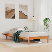 Lovos rėmas su šoninėmis stalelėmis Vaško ruda 80 x 220 cm