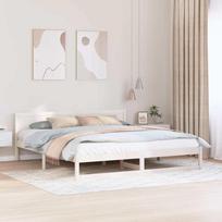 Lovos rėmas Balta 180 x 200 cm Kietos pušies mediena