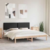 Lovo rėmas su apmuštu galvūgaliu Juoda 180 x 200 cm