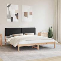Lovo rėmas su apmuštu galvūgaliu Juoda 180 x 200 cm