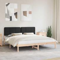 Lovo rėmas su apmuštu galvūgaliu Juoda 180 x 200 cm