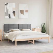 Lovo rėmas su apmuštu galvūgaliu Šviesiai pilka 180 x 200 cm