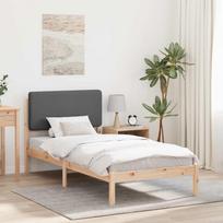 Lovo rėmas su apmuštu galvūgaliu Tamsiai pilka 75 x 190 cm