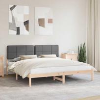 Lovo rėmas su apmuštu galvūgaliu Tamsiai pilka 180 x 200 cm