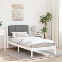 Lovo rėmas su apmuštu galvūgaliu Šviesiai pilka 90 x 200 cm