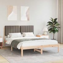 Lovo rėmas su apmuštu galvūgaliu Taupe 140 x 190 cm