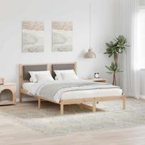 Lovos rėmas Taupe 140 x 190 cm Kietos pušies mediena