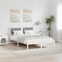 Lovos rėmas Šviesiai pilka 150 x 200 cm Kietos pušies mediena
