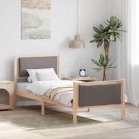 Lovos rėmas su galvūgalio Taupe 80 x 200 cm audinys