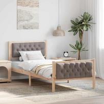 Lovos rėmas Taupe 90 x 200 cm Kietos pušies mediena