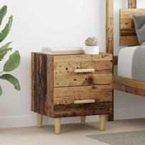 Lovos spintelė su stalčių 2 pcs Senas medis 40 x 35 x 47.5cm