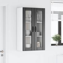 Virtuvės sieninė spintelė su durimis Juoda 60 x 31 x 100 cm
