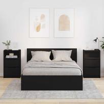 Naktiniai staliukai su stalčių 2 pcs Juoda 40 x 30 x 467 cm
