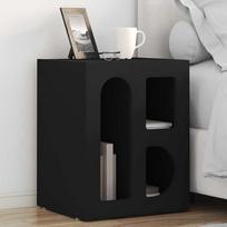 Naktinis staliukas 2 pcs Juoda 40 x 35 x 50 cm Apdirbta mediena