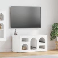 Televizoriaus spintelė Balta 80 x 35 x 40 cm Apdirbta mediena