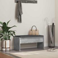 Koridoriaus suolas su pagalve Betono pilka 83 x 38 x 40 cm