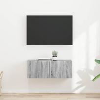 TV sieninė spintelė 2 pcs Pilkas Sonoma 60 x 31 x 29.5 cm