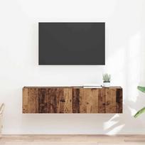 TV sieninė spintelė 2 pcs Senovinis medis 60 x 31 x 29.5 cm