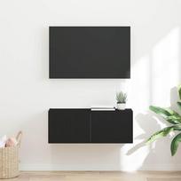 TV sieninė spintelė Juoda 60 x 31 x 29.5 cm Apdirbta mediena
