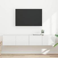 TV sieninė spintelė 2 pcs Blizgus baltas 60 x 31 x 29.5 cm