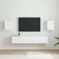TV sieninė spintelė 2 pcs Balta 30 x 31 x 40 cm