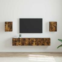 TV sieninė spintelė 2 pcs Rūkyta ąžuolas 30 x 31 x 40 cm