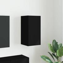 TV sieninė spintelė Juoda 30 x 31 x 60 cm Apdirbta mediena