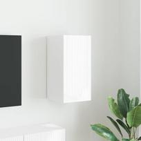 TV sieninė spintelė Blizgus baltas 30 x 31 x 60 cm