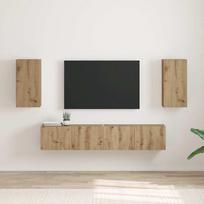TV sieninė spintelė 2 pcs Meistrų ąžuolas 30 x 31 x 60 cm