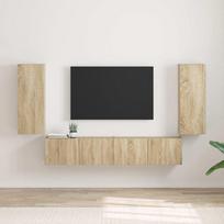 TV sieninė spintelė 2 pcs Sonoma 30 x 31 x 80 cm
