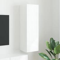 TV sieninė spintelė Balta 30 x 31 x 100 cm Apdirbta mediena