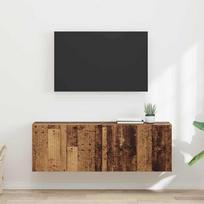 TV sieninė spintelė 2 pcs Senovinis medis 59,5 x 31 x 40 cm