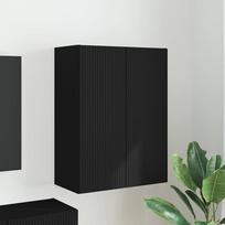 TV sieninė spintelė Juoda 59,5 x 31 x 80 cm Apdirbta mediena