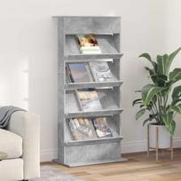 Žurnalų stovas Betono pilka 70 x 41 x 156 cm Apdirbta mediena