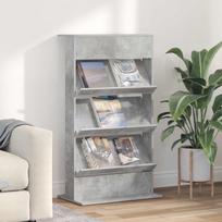 Žurnalų stovas Betono pilka 70 x 41 x 126 cm Apdirbta mediena