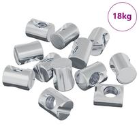 Cilindrinės veržlės 3462 pcs Sidabro M6 x 13 mm Metalas