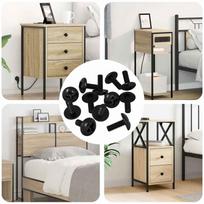 Vamzdiniai varžtai 8182 pcs Juoda M4 x 10 mm Geležis