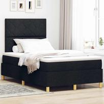 LED Čiužinio Lova su čiužiniu Juoda 120 x 190 cm audinys