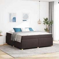 Lovos rėmas su čiužiniu Tamsiai rudas 180 x 200 cm audinys