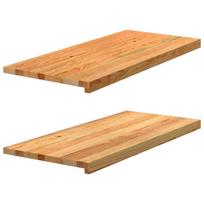Palangės, 2 vnt, šviesiai rudos, 90x40x2 cm, ąžuolo medienos