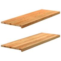 Palangės, 2 vnt, šviesiai rudos, 120x40x2 cm, ąžuolo medienos