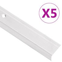 Profiliai laiptams, 5vnt., sidabro, 100 cm, aliuminis, L formos