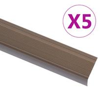 Profiliai laiptams, 5vnt., rudi, 100cm, aliuminis, L formos