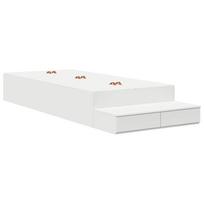 Lova su daiktų laikymo vieta Balta 80 cm Apdirbta mediena