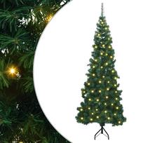 Kampinis dirbtinis Kalėdų medis Žalia 180 cm PVC ir metalas