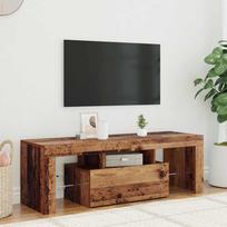 Televizoriaus spintelė su LED, medienos, 120x36,5x40cm, mediena
