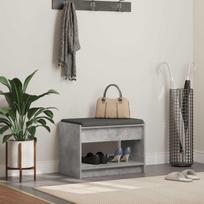 Koridoriaus suolas su pagalve Betono Pilka 63 x 38 x 45 cm