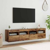 TV sieniniai spintelės 2 pcs Senovinis medis 80 x 30 x 40 cm